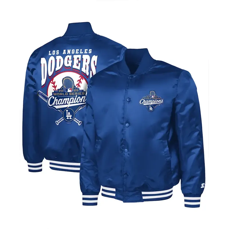 LA Dodgers Starter Royal Adaptive Champions Varsity Jacket