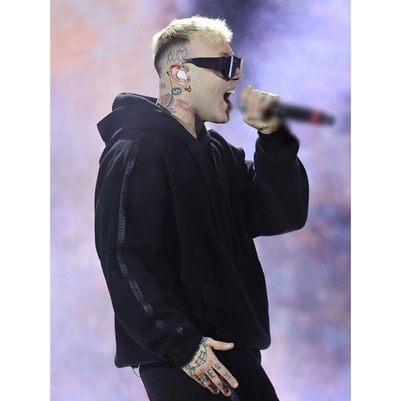 Lazza Black Hoodie - Image 6
