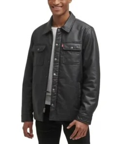 Levis Mens Faux Leather Jacket