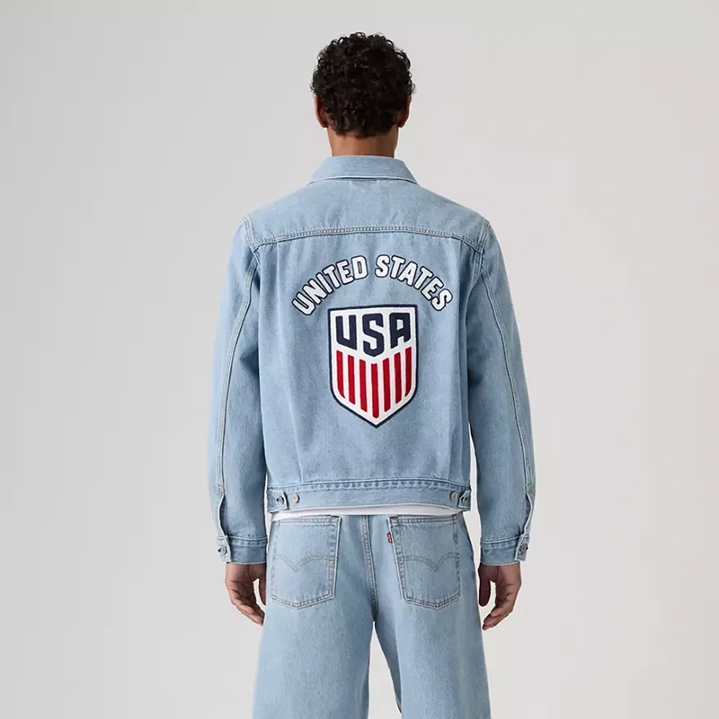 Levi's US Soccer Medium Wash Denim Jacket - Image 9