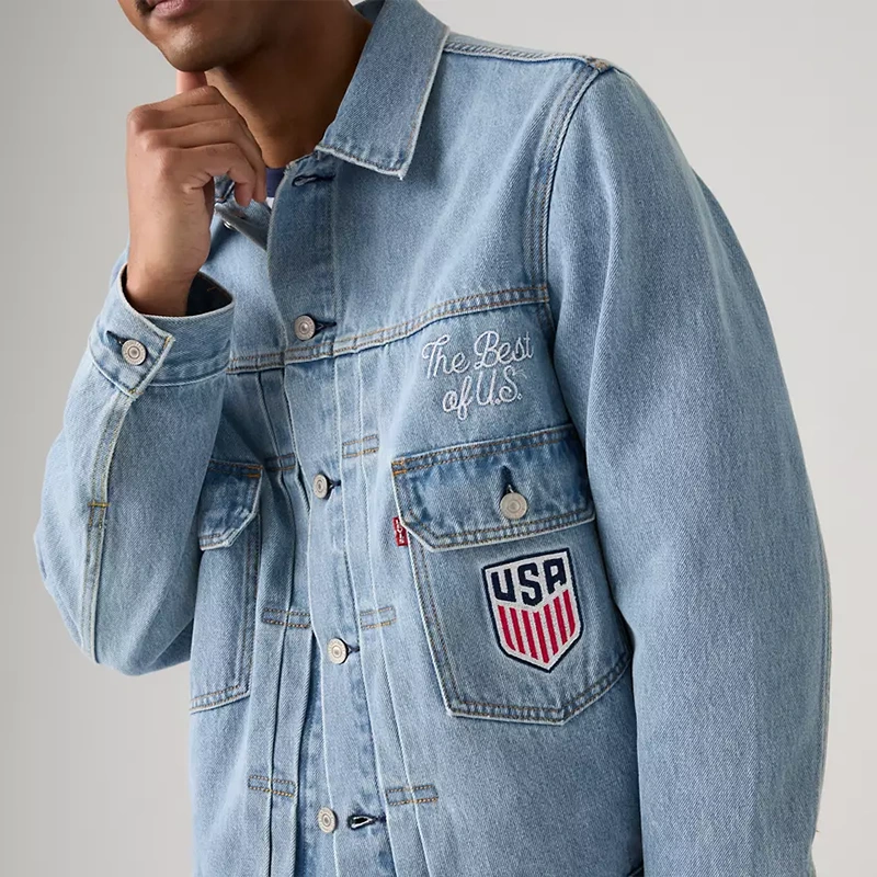 Levi's US Soccer Medium Wash Denim Jacket - Image 6