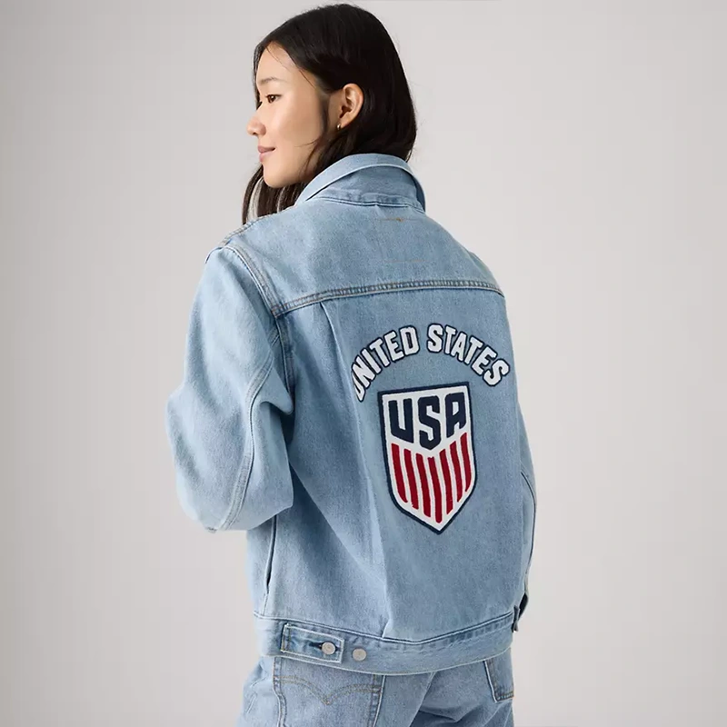 Levi's US Soccer Medium Wash Denim Jacket - Image 5
