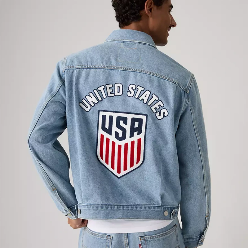 Levi's US Soccer Medium Wash Denim Jacket - Image 4