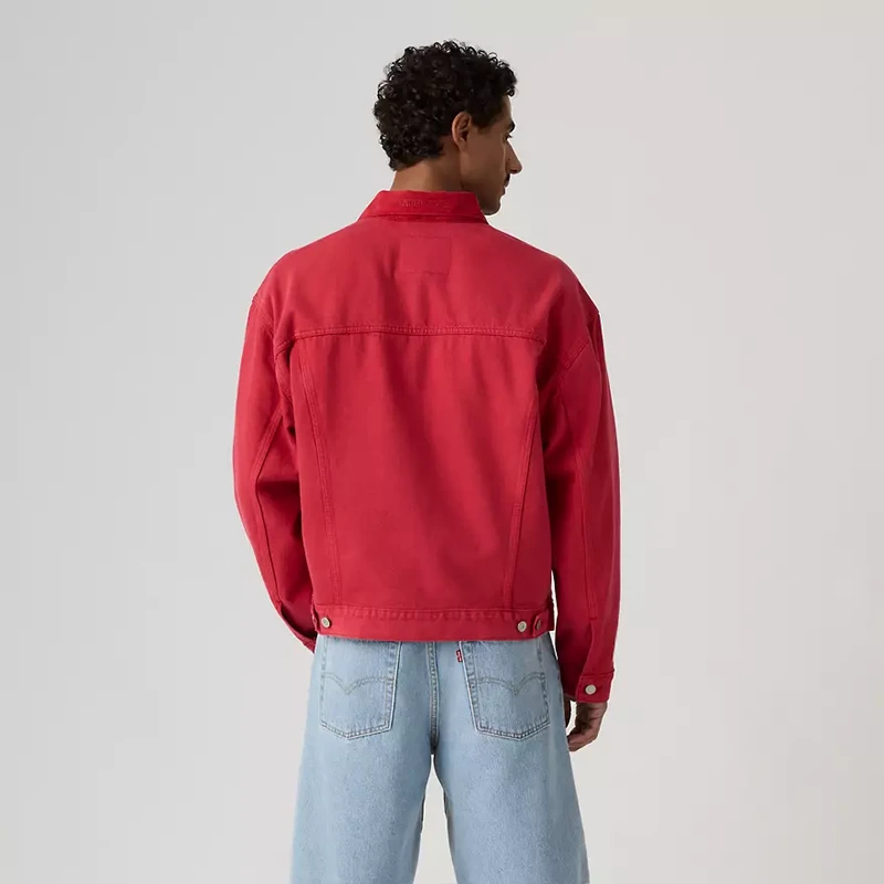 Levi's US Soccer Red Medium Wash Denim Jacket - Image 7