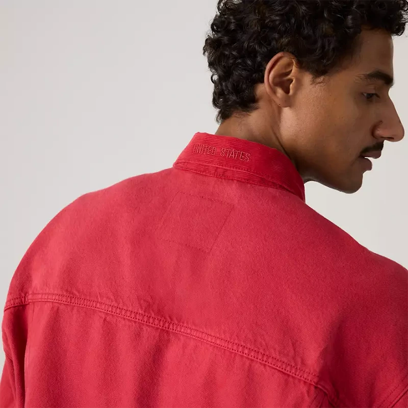 Levi's US Soccer Red Medium Wash Denim Jacket - Image 4