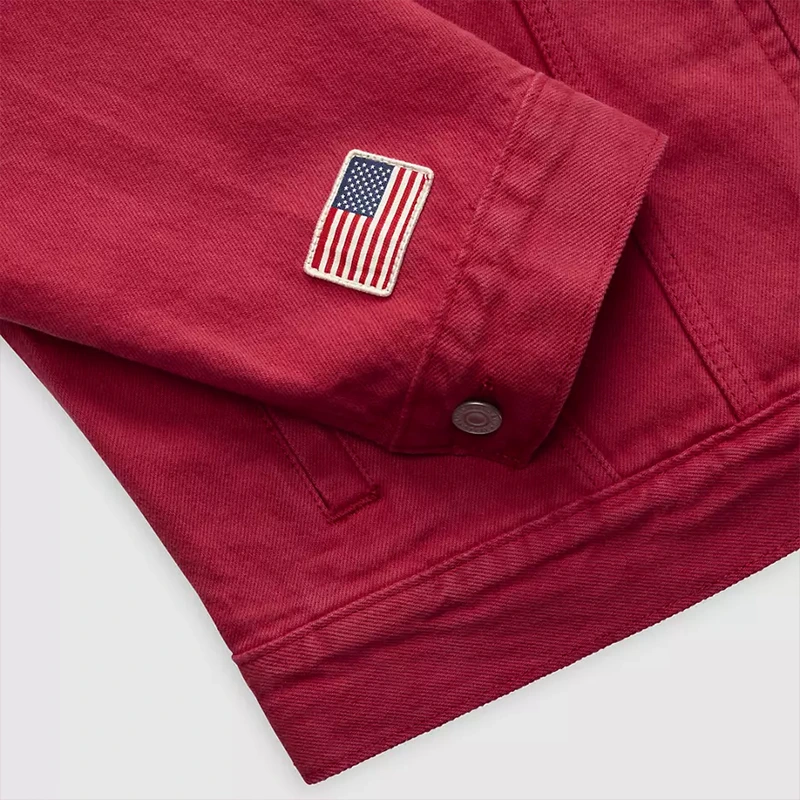 Levi's US Soccer Red Medium Wash Denim Jacket - Image 11