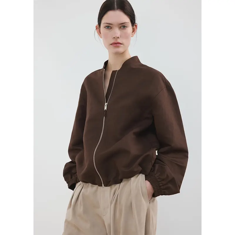 Linen Bomber Jacket - Image 2