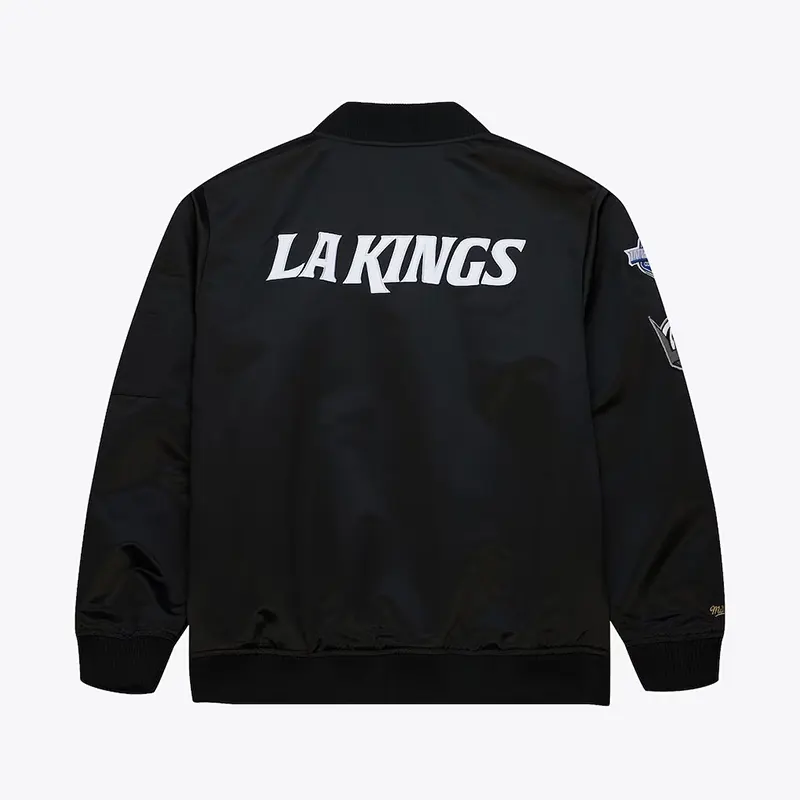 Los Angeles Kings Mitchell & Ness Lightweight Satin Bomber Jacket - Image 2