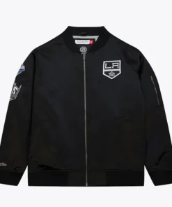 Los Angeles Kings Mitchell & Ness Lightweight Satin Bomber Jacket