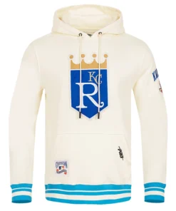 MLB Kansas City Royals Retro Classic Men’s White Pullover Hoodie