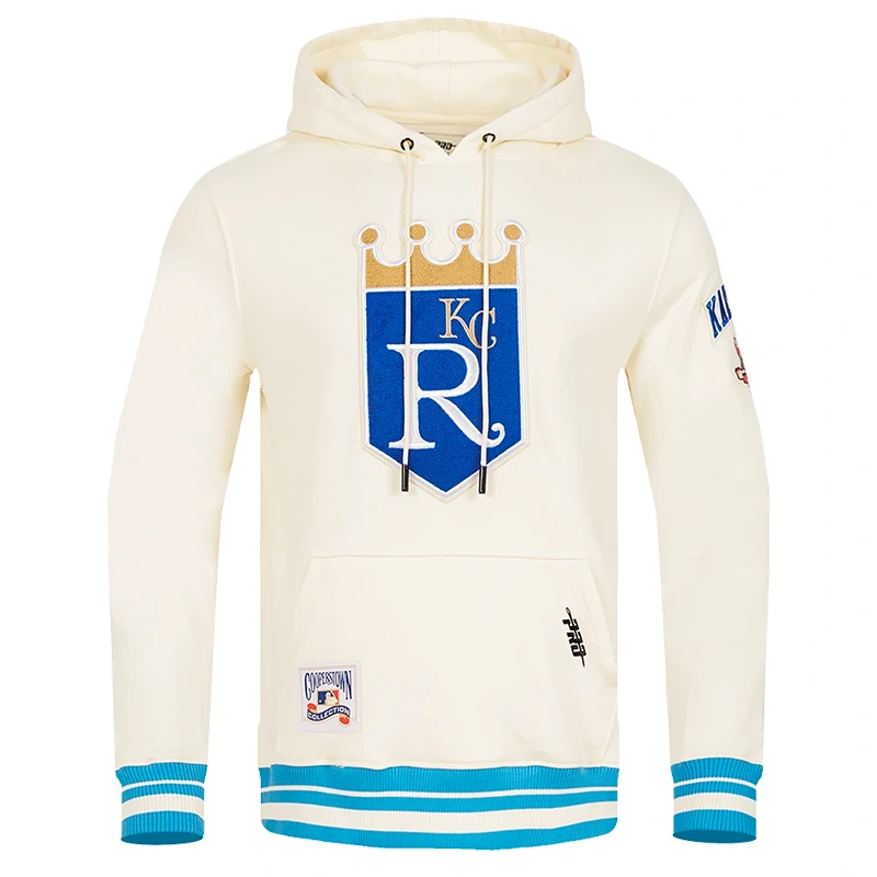 MLB Kansas City Royals Retro Classic Men’s White Pullover Hoodie