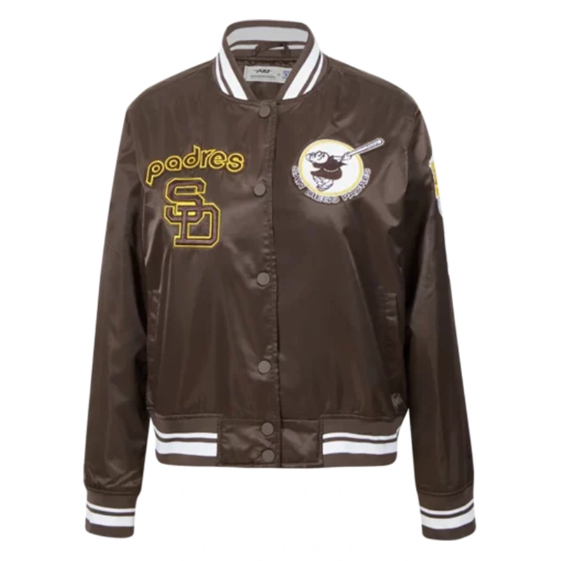 MLB San Diego Padres Retro Classic Women’s Rib Satin Jacket