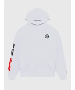 Malbon x F1 Fesque Pit Sketch White Hoodie