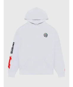 Malbon x F1 Fesque Pit Sketch White Hoodie