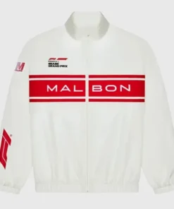 Malbon x F1 Miami White Track Jacket