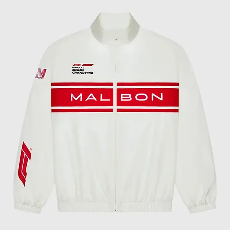 Malbon x F1 Miami White Track Jacket