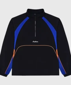 Malbon x Knicks Baseline Quarter-Zip Black Jacket