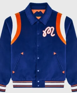 Malbon x Knicks The Garden Royal Blue Varsity Jacket