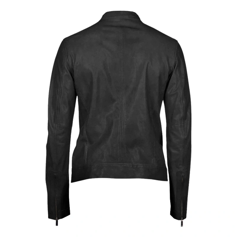 Maverick Men’s Black Biker Leather Jacket - Image 2