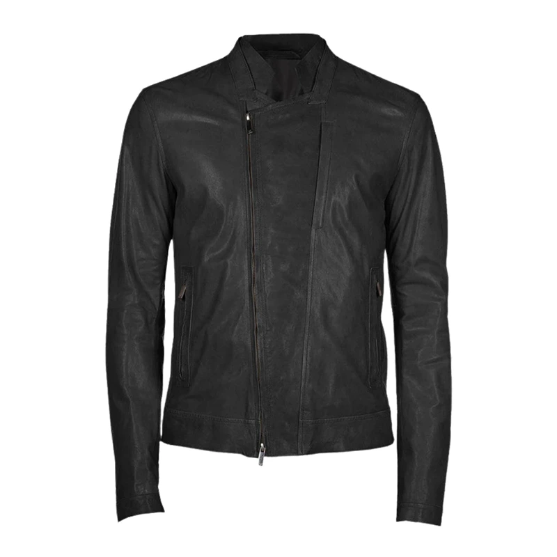 Maverick Men’s Black Biker Leather Jacket