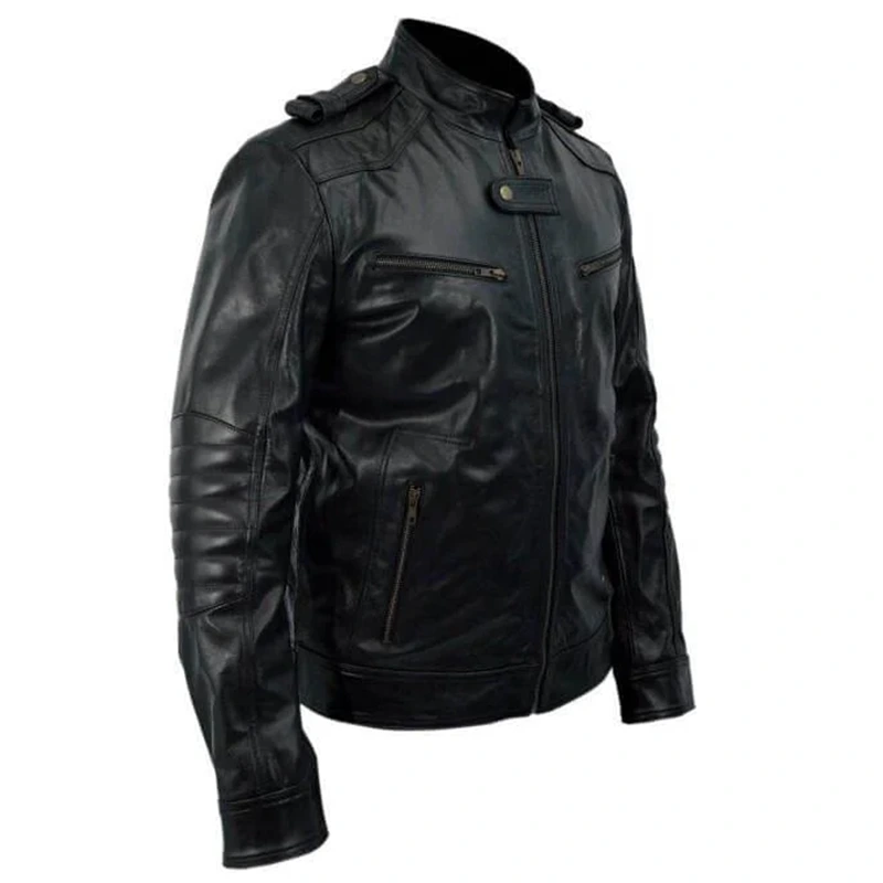 Men Aaron Paul Breaking Bad Premium Leather Jacket - Image 4