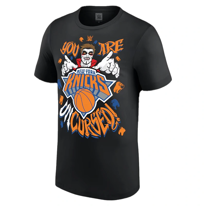 Men's Black Danhausen x New York Knicks Uncursed T-Shirt - Image 2
