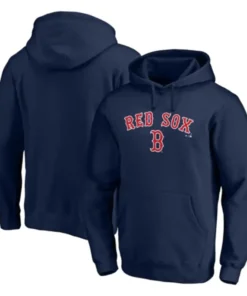 Men’s Boston Red Sox Navy Team Lock Up Wordmark Hoodie