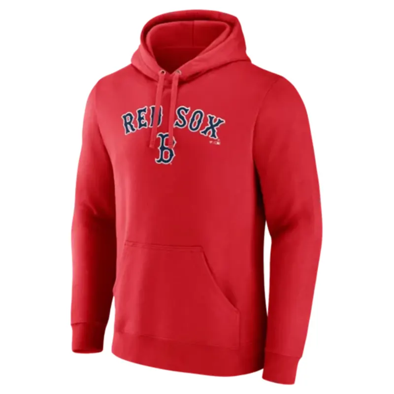 Men’s Boston Red Sox Red Team Lockup Pullover Hoodie - Image 2
