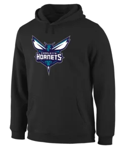 Men’s Charlotte Hornets Black Primary Logo Pullover Hoodie