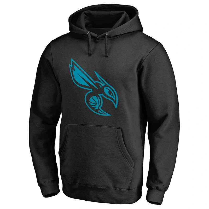 Men’s Charlotte Hornets Black Taylor Pullover Hoodie - Image 2