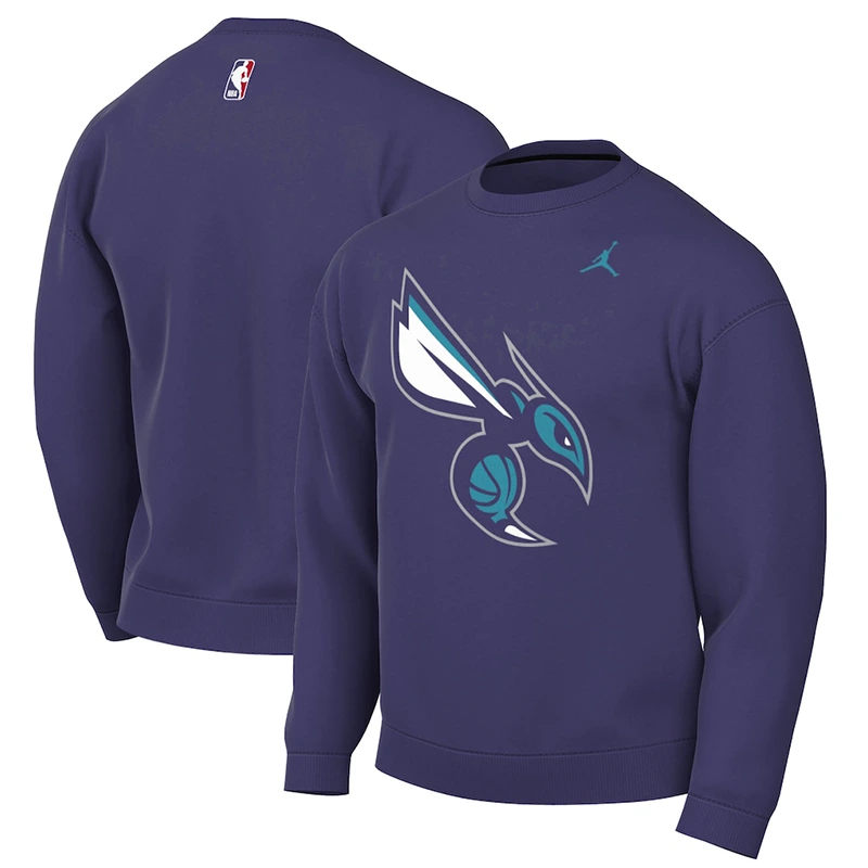 Men’s Charlotte Hornets Jordan Brand Purple Statement Edition Sweatshirt