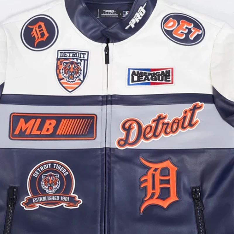 Men’s MLB Detroit Tigers Moto Jacket - Image 4