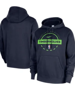 Men’s Minnesota Timberwolves Nike Navy 2025/26 Authentic Practice Hoodie