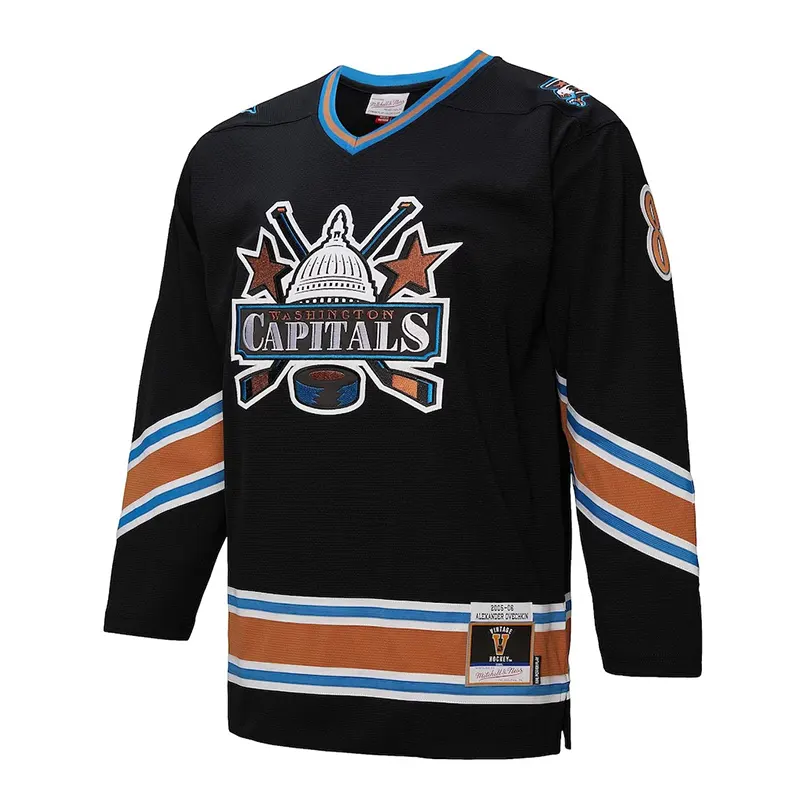 Mens Mitchell & Ness Alexander Ovechkin Black Washington Capitals Power Play Jersey - Image 2