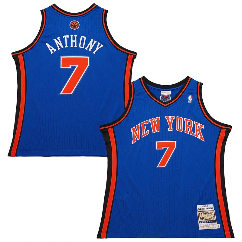 Men's New York Knicks Mitchell & Ness #7 Carmelo Anthony