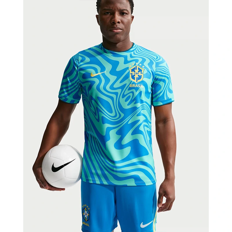 Men's Nike Brazil Academy Pro Pre-Match Short-Sleeve Top