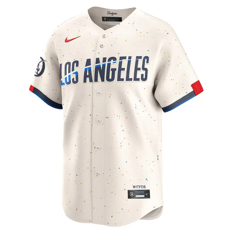Mens Nike Cream Los Angeles Dodgers City Connect Limited Jersey - Image 2