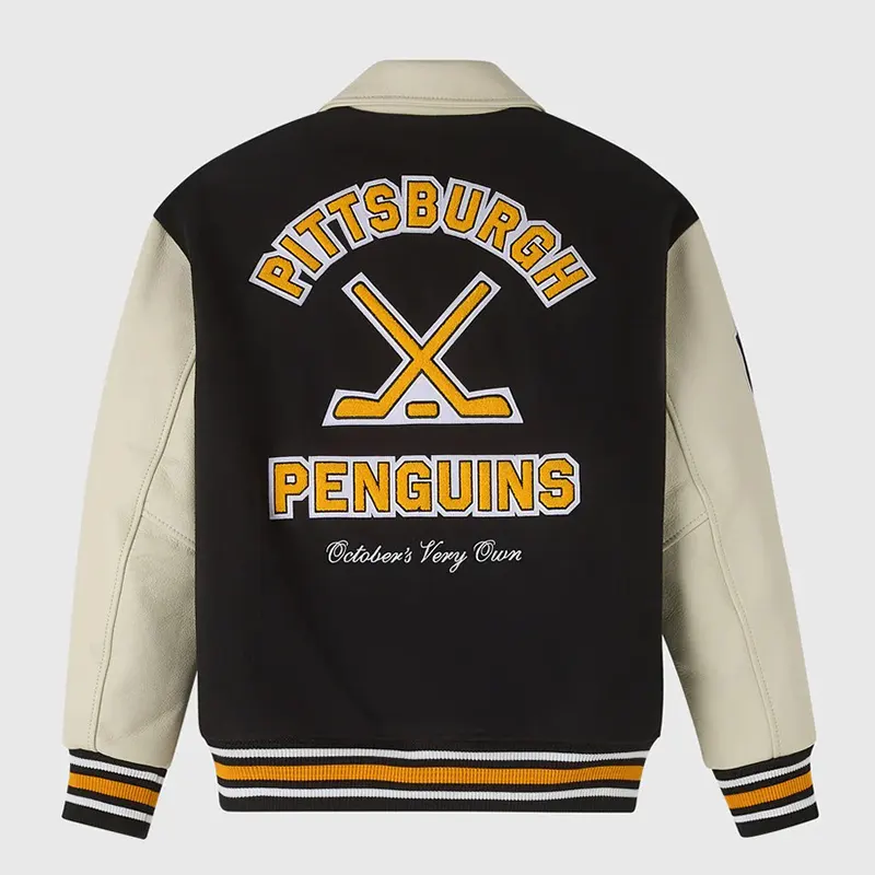 Mens Pittsburgh Penguins x OVO Varsity Jacket - Image 2