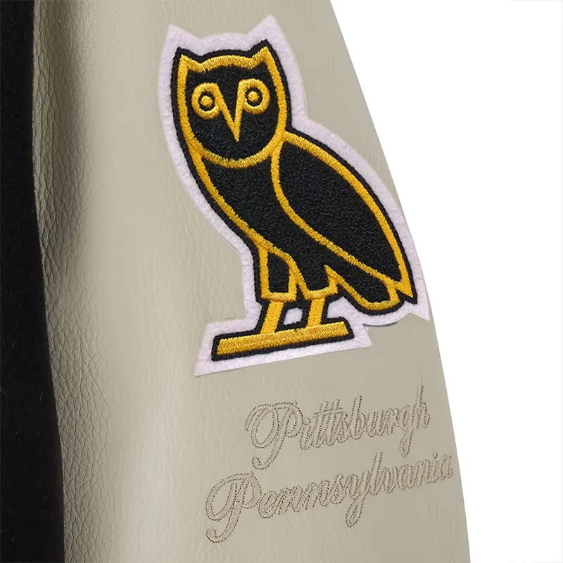 Mens Pittsburgh Penguins x OVO Varsity Jacket - Image 3