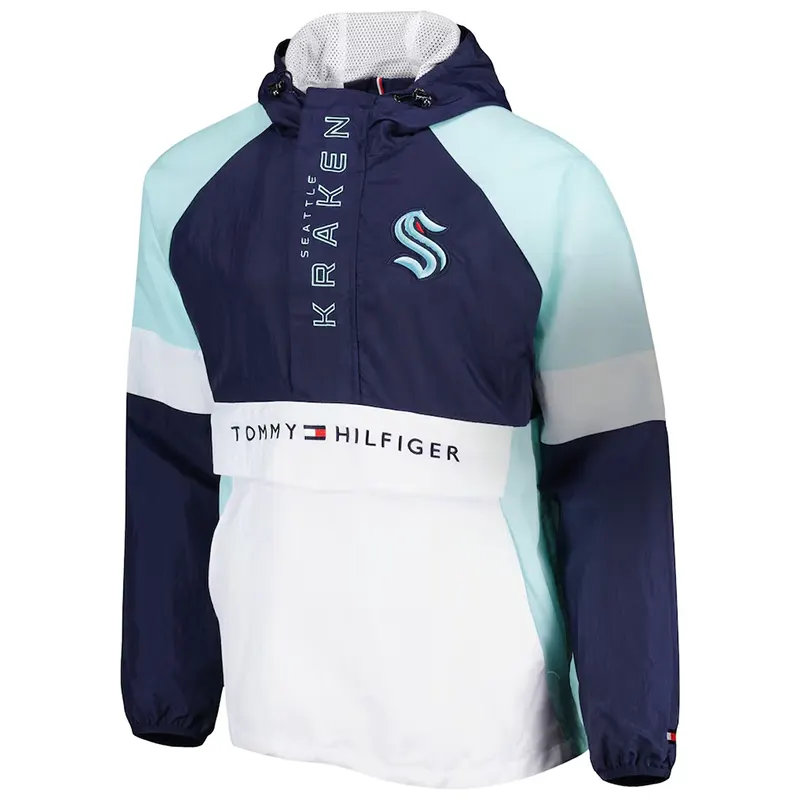 Mens Tommy Hilfiger Seattle Kraken Raglan Half-Zip Jacket - Image 2