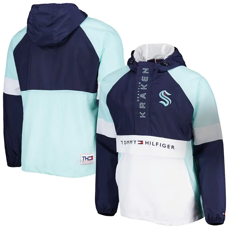 Mens Tommy Hilfiger Seattle Kraken Raglan Half-Zip Jacket