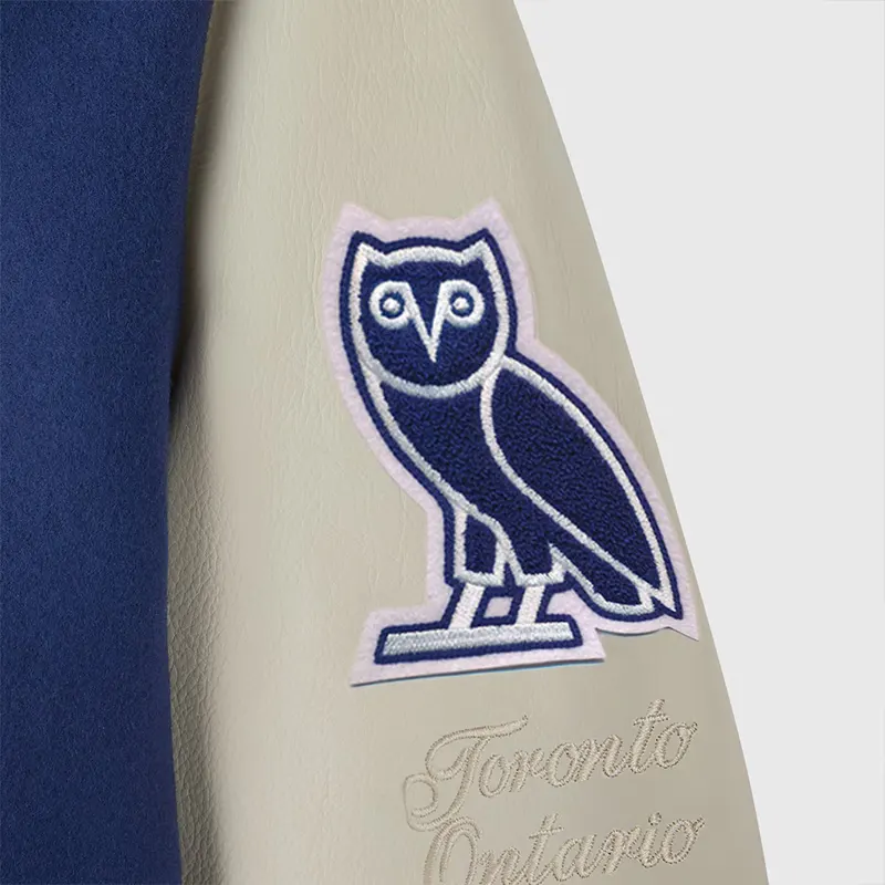 Mens Toronto Maple Leafs x OVO Varsity Jacket - Image 3