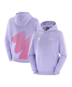 Milano Cortina 2026 Olympics Salomon Logo Graphic Purple Hoodie