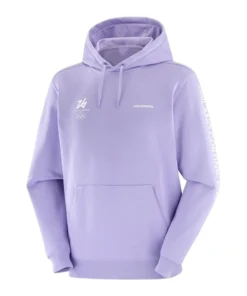 Milano Cortina 2026 Olympics Salomon Logo Graphic Purple Hoodie