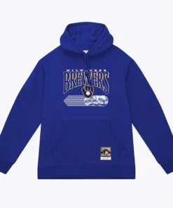 Milwaukee Brewers Royal Cooperstown Fastball Hoodie