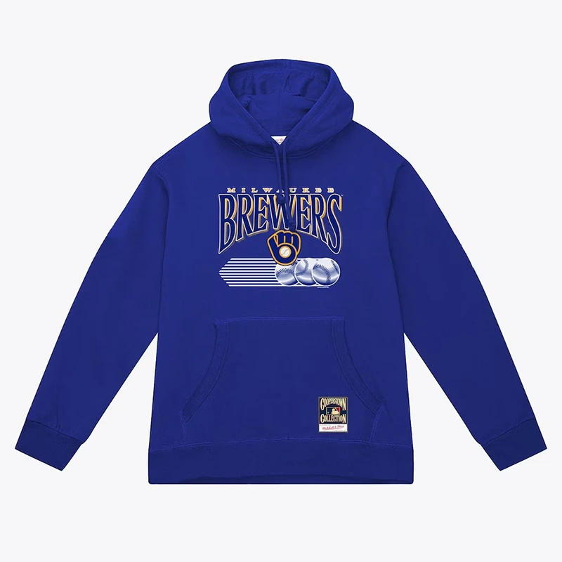Milwaukee Brewers Royal Cooperstown Fastball Hoodie