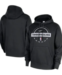 Minnesota Timberwolves Nike Black 2025/26 Authentic Practice Club Hoodie