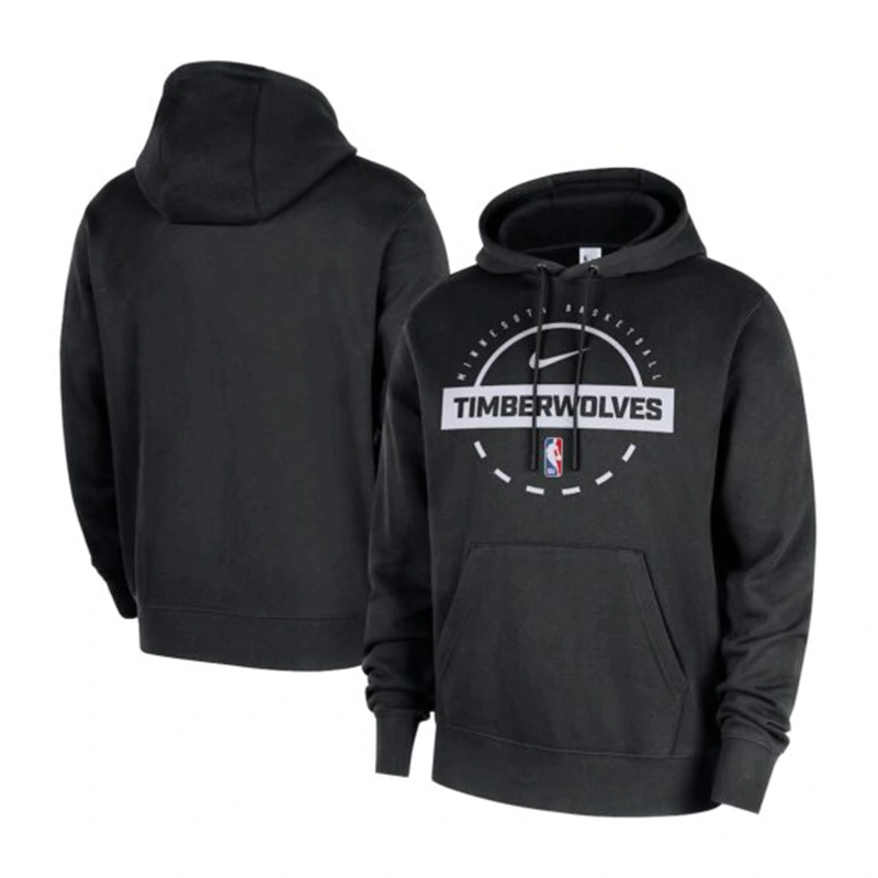 Minnesota Timberwolves Nike Black 2025/26 Authentic Practice Club Hoodie
