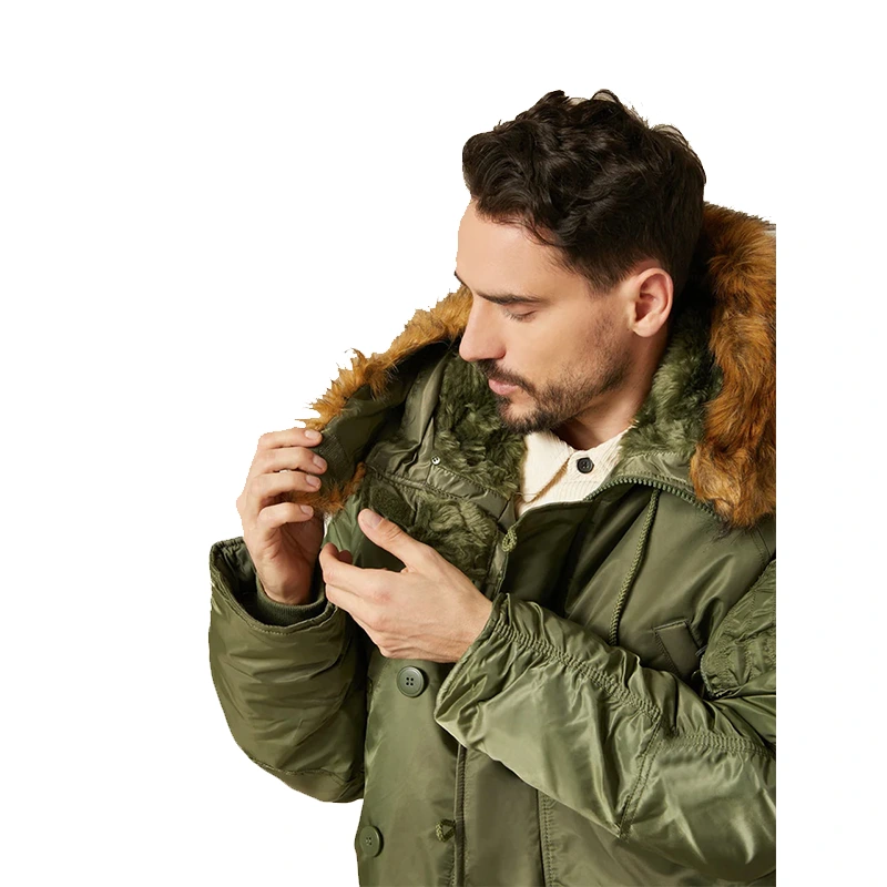 N3B Green Parka Jacket - Image 5