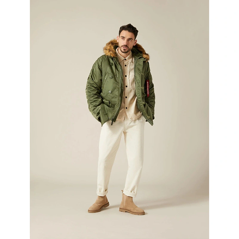 N3B Green Parka Jacket - Image 4